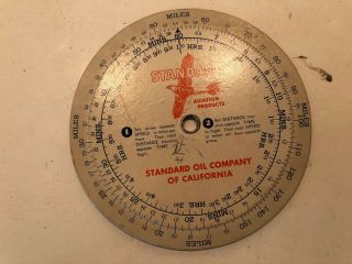 Vintage Standard Oil Of California Flight Computer; 1940 Perry Graf Corp.