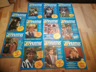 11 X Vintage Official Hurra Juventus Magazines 1983 1984 Rare
