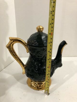 Vintage Ceramic Tea Set Black/Gold 2