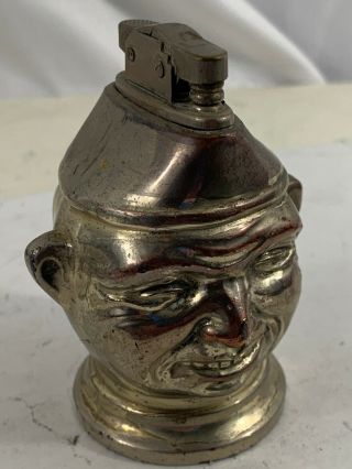 Vintage Figural Two Faced Head Table Lighter - Made In Japan