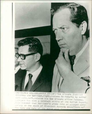 Vintage Photograph Of Jim Garrison And Mark Lane
