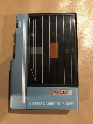 Very Rare Vintage K.  T.  O.  Kto International Stereo Cassette Player Model 8001