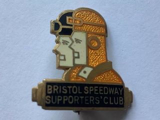 Vintage Bristol Speedway Supporters Club Enamel Badge Thomas Fattorini 1930 - 40’s