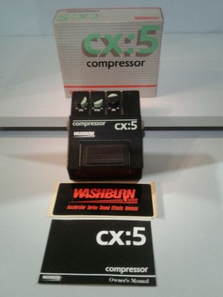 Washburn Cx:5 X - Series Compressor Sustainer Rare Vintage Guitar Effect Pedal