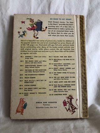 Walt Disney ' s So Dear to My Heart Golden Story Book Vintage 12 1950 2