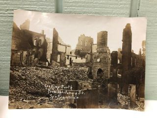 Vintage 1906 Photo / San Francisco Earthquake - Image Of Quake Ruins