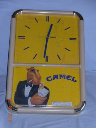 Vintage 1991 Joe Camel Cigarettes Wall Clock (20 " X 14 ")