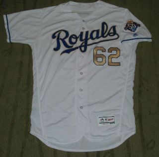 Kansas City Royals Eric Stout Game Worn Friday Night Jersey With 50 Patch