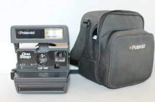 Vintage Polaroid One Step Instant Camera 600 Film With Carry Case