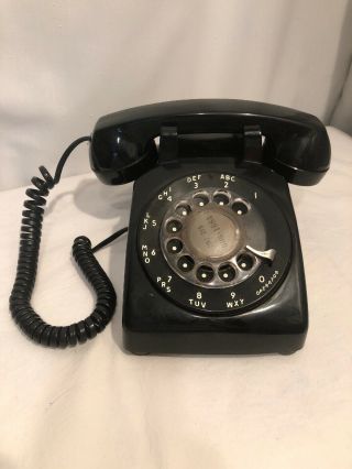 Vintage Antique Stromberg Carlson Black Rotary Desk Telephone Phone