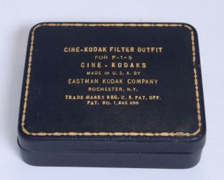 Vintage Eastman KODAK CINE Lens Filter Outfit for F - 1 - 9 Box USA 2