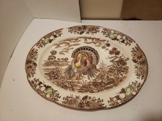 Vintage Trimont Ware Made In Japan Turkey Tray Platter 18 Inch Oval.