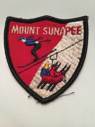 Vintage Mount Sunapee Embroidered Cloth Ski Patch Hampshire Skiing.
