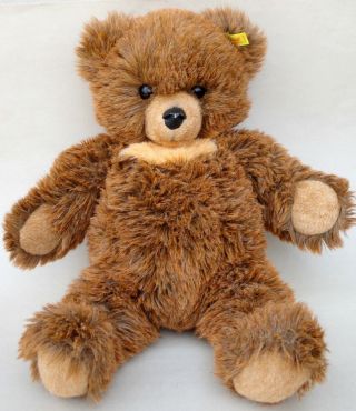 Steiff Molly Teddy Bear Woven Fur Fluffy Plush Id Button 55 Cm 1980 - 82 Germany