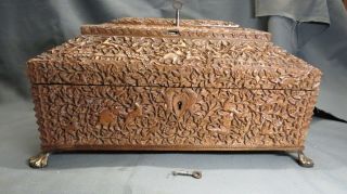 A Stunning 19th Century Sandalwood Sewing/jewellery Box