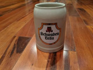 Vintage German Stuttgarter Schwaben Brau Stoneware Beer Stein 1l