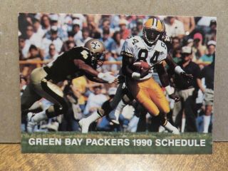1990 Green Bay Packers Football Pocket Schedule