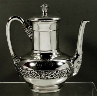 Tiffany Sterling Silver Coffee Pot C1873 Islamic