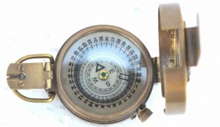 Brass Antique Vintage British Prismatic Military Ww2 Mark Ii Pocket Compass Gift