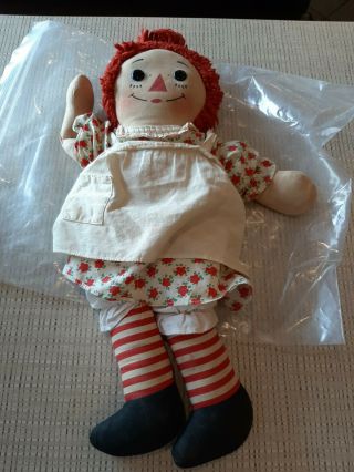 Vintage Raggedy Anne Annie Ann Doll Cloth Toy Music Box??? Well Love