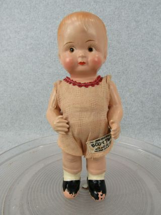 8 " Vintage Composition Louis Amberg Body Twist Doll In Tagged Clothing