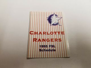 Charlotte Rangers 1995 Minor Baseball Pocket Schedule - Perkins