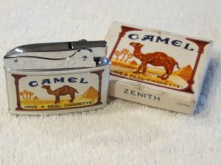 VINTAGE 1960 ' S Zenith Camel Advertising Lighter,  Box, 2