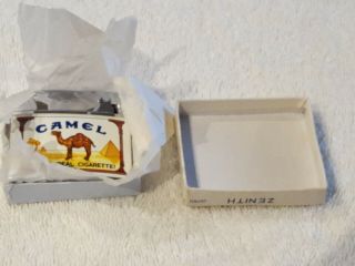 VINTAGE 1960 ' S Zenith Camel Advertising Lighter,  Box, 3