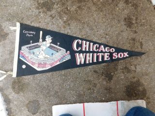 Vintage Chicago White Sox Comiskey Park Baseball Pennant