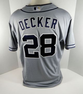 San Diego Padres Decker 28 Game Issued Grey Jersey Sdp0498