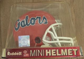 University Of Florida Gators Riddell Mini Helmet In The See Through Box