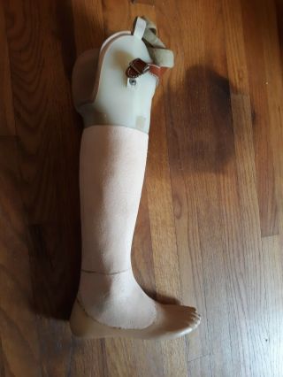 Vintage Prosthetic Leg.  Use For Steampunk Or Halloween