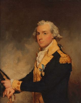 Antique,  Adrian Lamb,  Portrait Oil Painting Revolutionary War General Clarkson 3