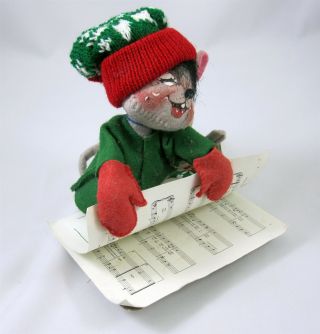 Annalee Mobilitee Doll Christmas Mouse Caroling Made In Usa 7705 Vintage 1998