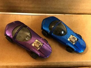 Redline Hot Wheels Silhouette 2 Car S Purple Blue Vintage Diecast Mattel Old Toy