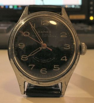 DAMRO Vintage men ' s Mechanical Watch Hand Winder Running Germany late 1940 ' s 2