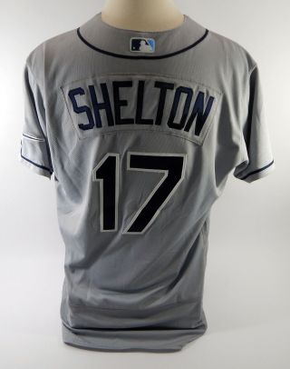 Tampa Bay Rays Derek Shelton 17 Game Issued Grey Jersey