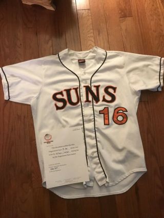 2003 Hagerstown Suns Fred Lewis Sf Giants Game Worn Jersey Team Size 46