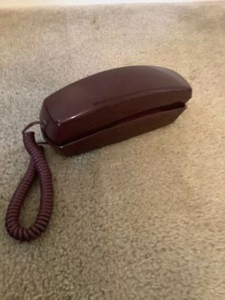 Vintage Radio Shack Corded Telephone Dark Red Push Button