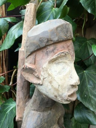 Tall Old Vintage Carved African 
