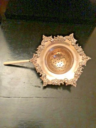 Antique Sterling Silver Tea Strainer,  19th Century