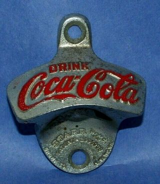 Vintage Starr X 6 Coca Cola Iron Wall Mount Bottle Opener Made In W.  Germany