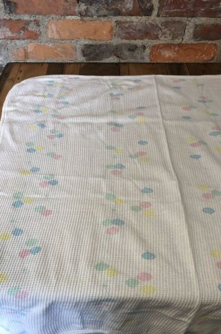 Vintage Baby Morgan Blanket Balloons Cotton Thermal Waffle Security Lovey USA 2