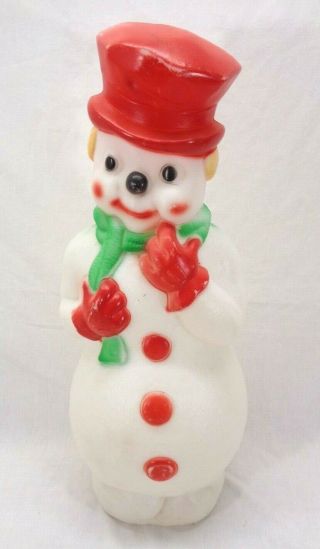 Vintage 1973 22 " Plastic Snowman Blow Mold By Carolina Enterprises