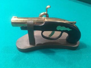 Vintage Flintlock Lighter With Stand Made In Japan