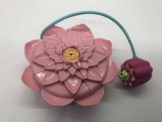 Vintage Polly Pocket Fountain Fantasy Pnk Lotus Flower Compact Rare 99 Complete