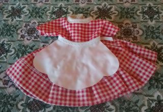 Vintage 8 " Tiny Betsy Mccall Doll Dress & Apron Little Cook 9201 Pet Smoke