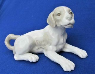 Vintage Nao Lladro Spain Porcelain Puppy Dog Lying Down Retired