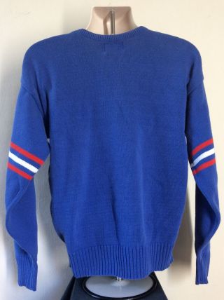 Vtg 80s Early 90s Cliff Engle York Giants Sweater L Blue NFL Pro Line 3