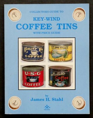 Antique Vintage Key Wind One Pound Can Coffee Tin Reference Book / Advertising